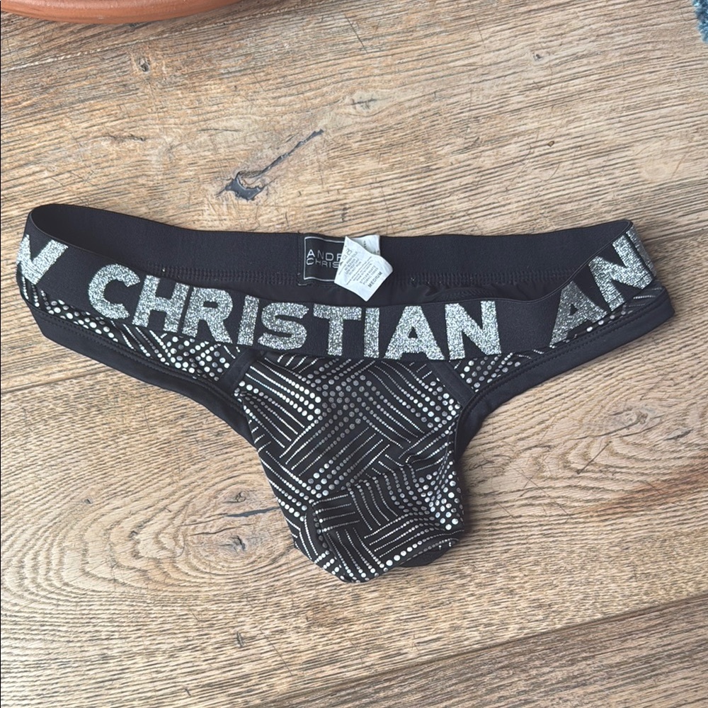 Christian Black Patterned Briefs